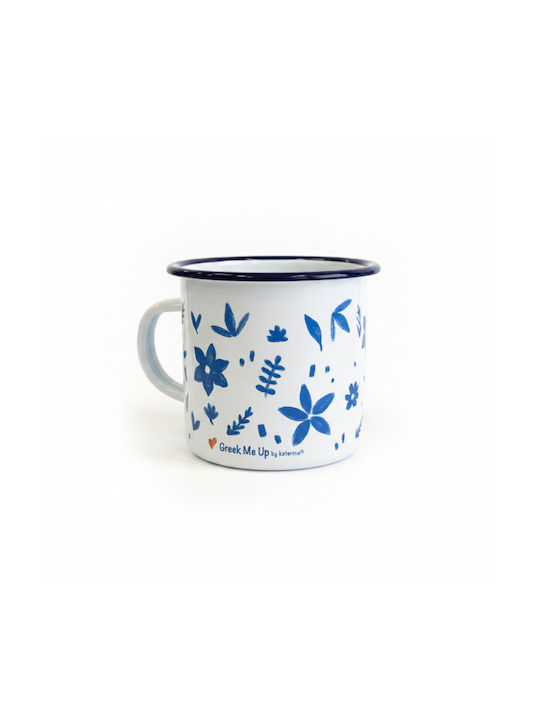 Greek Me Up Cana Flowers Emailat Albă 360ml