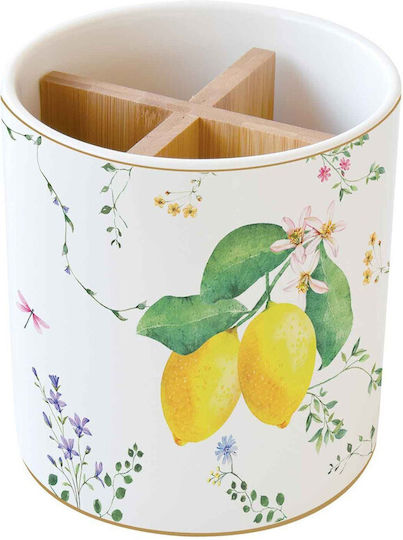 Besteck- und Utensilien Aufbewahrung 14,5 cm fleurs et citrons Easy Life