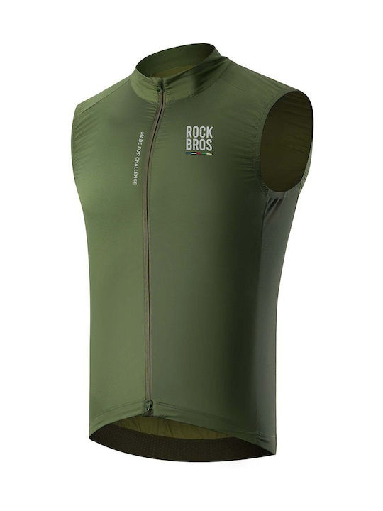 Rockbros Herren Fahrrad-Windbreaker-Jacken Ärmellos Grüne