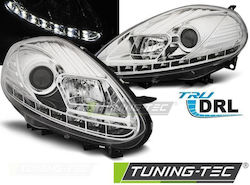 Φανάρια Angel Eyes Εμπρός Χρώμια Fiat Punto Evo 09 Lpfi27