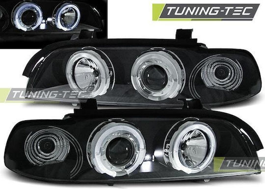 Car Bulbs Angel Eyes Front Black Ccfl Halo Rims Bmw E39 95-00 Lpbm29