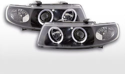 Φανάρια Angel Eyes Εμπρός Seat Leon 1999-2004 Μαύρα 2 Τεμ