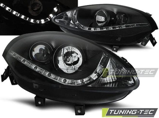 Car Bulbs Angel Eyes Front Black Fiat Bravo 07-10 Lpfi18