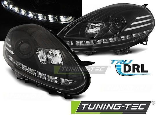 Car Bulbs Angel Eyes Front Black Fiat Punto Evo 09 Lpfi28