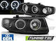 Car Bulbs Dayline Front Black 2 Ccfl Halo Rims Seat Leon 99-04 Lpse36