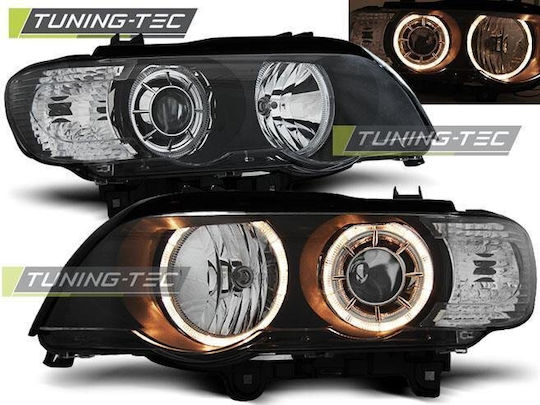 Car Bulbs Angel Eyes Front Black Bmw X5 E53 99-03 Lpbm59
