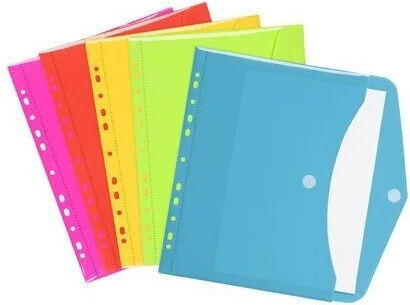 Folder Button Snap Viquel Holes Classification A4 Fluorescent Colors 151731