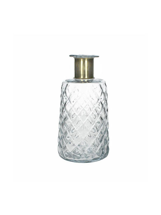 Zaros Decorative Glass Transparent Vase 12xH24cm