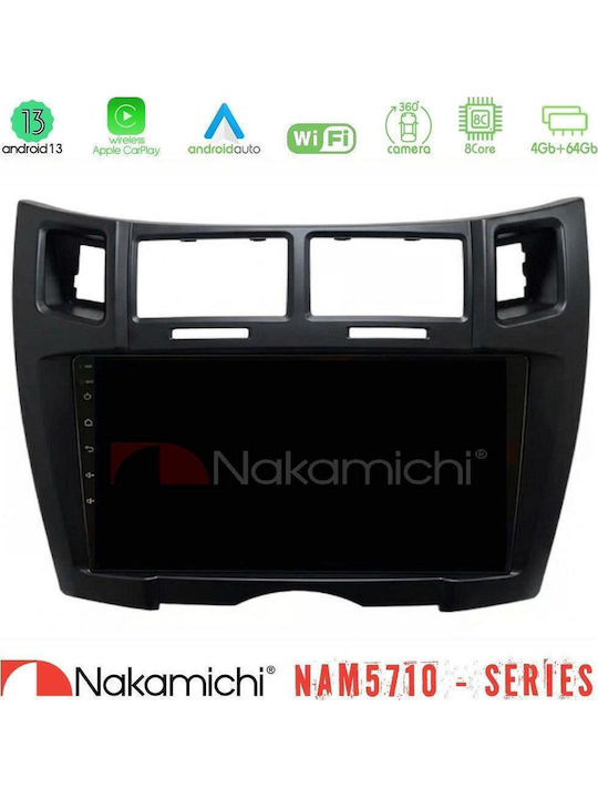 Nakamichi Car Audio System for Toyota Yaris Audi A5 2024-2025 (Bluetooth/USB/WiFi/GPS/Apple-Carplay/Android-Auto) with 9" Touch Screen