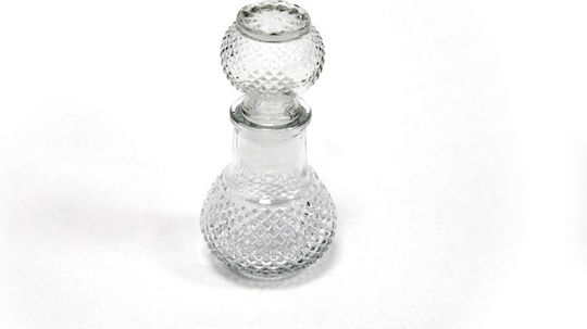 Glass Embossed Round Bottle Ideal For Wedding Favor Making 60ml 11x5.5cm 1pc