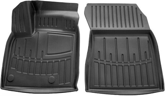 Race Axion Set Front and Back Car Mats 4 Pieces Raised Sides Type for Nissan Qashqai 2021 Black