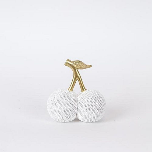 Decorative White Gold Cherries