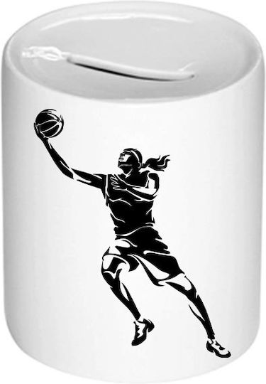 Kids Money Box White Basketball