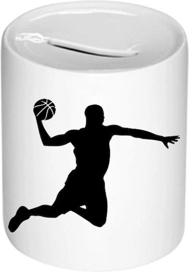 Παιδικός Κουμπαράς Λευκός Basketball