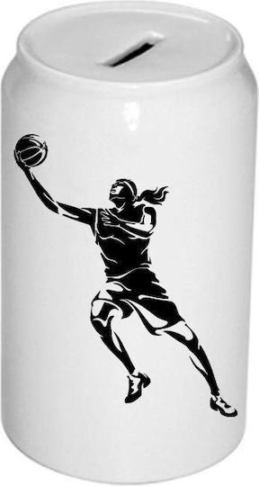 Kids Money Box White Basketball