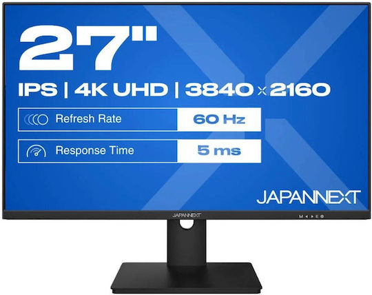 Japannext IPS270UHD60F IPS HDR Монитор 27" 4K 3840x2160 с Време на реакция 8ms GTG