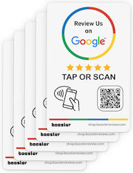 Autocolante Google Review Tap Stickers Smart Tap Nfc și Qr Recenzii Instant 5 Bucăți