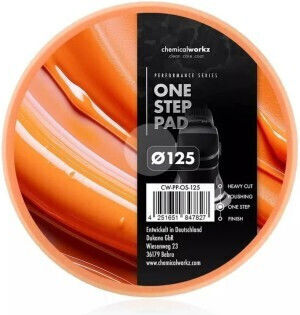 Burete De Lustruire One Step Portocaliu Chemicalworkz One Step Placă 125mm
