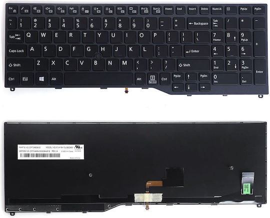 Tastatură Fujitsu Lifebook E458 E558 E459 U757 U758 E559 U759 Gri Point Stick Retroiluminat Us Uk