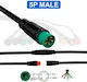 Ewheels Wasserfestes Verbindungskabel 8mm 5pin Männlich 1 Stück