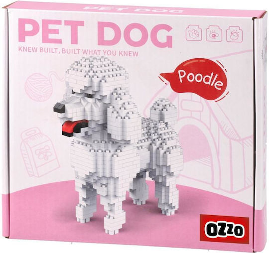 Ozzo Cuburi De Construit Pet Poodle Alb Pentru 14+ Ani 72 Bucăți