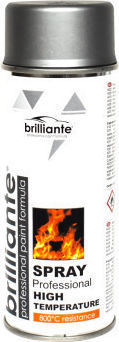 Brilliante Spray Vopsea De Înaltă Temperatură Argintiu 400ml
