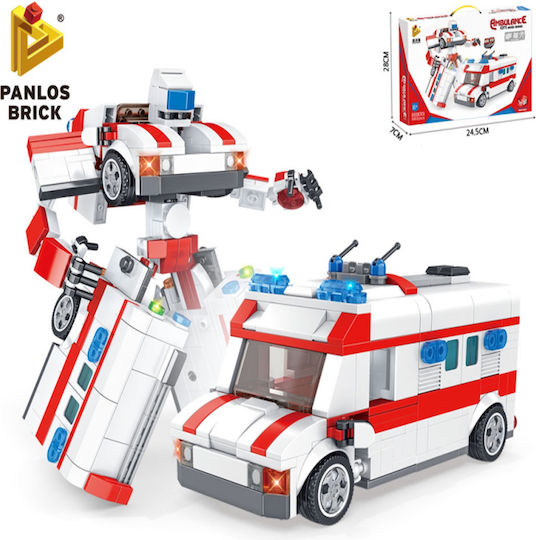 Panlos Cuburi de Construcții 659013 Robot Vehicul de Salvare 2 Forme 6+ Ani 562 Buc