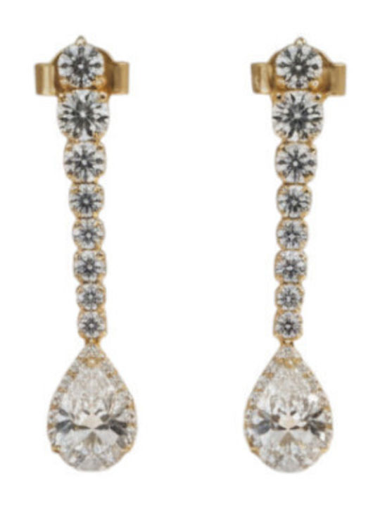 Velegrakis Earrings 9K Gold with Stones