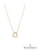 Velegrakis Herz Halskette aus 9K Gold mit Zirkon