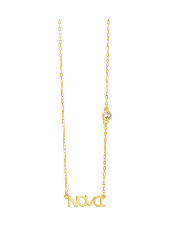 Prince Silvero Godmother Necklace From Gold Plated Silver With Zircon