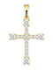 Senzio Belibasakis Women's Gold Cross 9K with Chain