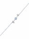Velegrakis Women's Silver Gold Plated Chain Bracelet with Zircon