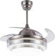 Ventilator de tavan cu lumină argintiu
