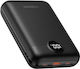 Veger S20 Baterie Externă 20000mAh 20W Cu Port USB-A Și 2 Porturi USB-C Încărcare Rapidă Negru