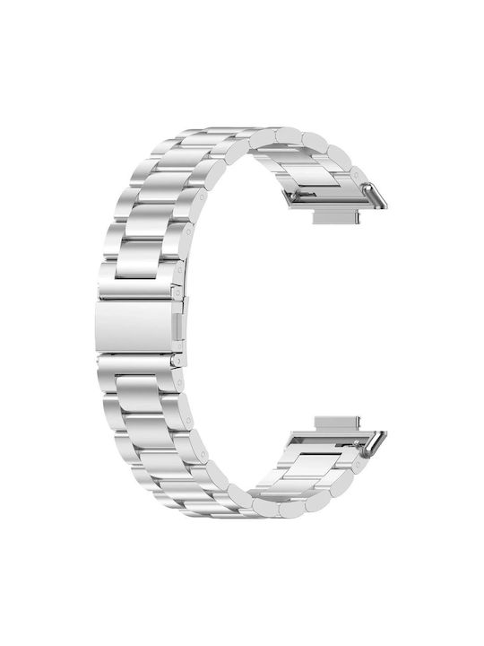 Metallic Wearable Strap Stainless Steel for Redmi Watch 4 5 6 Smart Band 8 Pro 9 Pro 10 Pro Silver