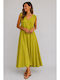 Sommer Maxi T-Shirt Kleid Lime