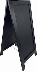 Panou Din Lemn Table De Scris Cu Creta Greu 17kg 65x140cm Cu Două Fețe Negru Panou Din Lemn Table De Scris Cu Creta Greu 17kg 65x140cm Cu Două Fețe Negru