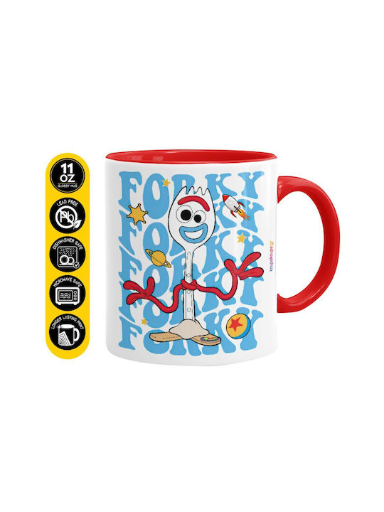 Koupakoupa Forky Ceramic Mug Red 330ml