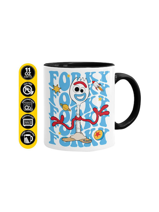 Koupakoupa Forky Ceramic Mug Black 330ml