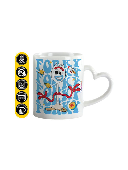 Koupakoupa Forky Ceramic White Mug 330ml