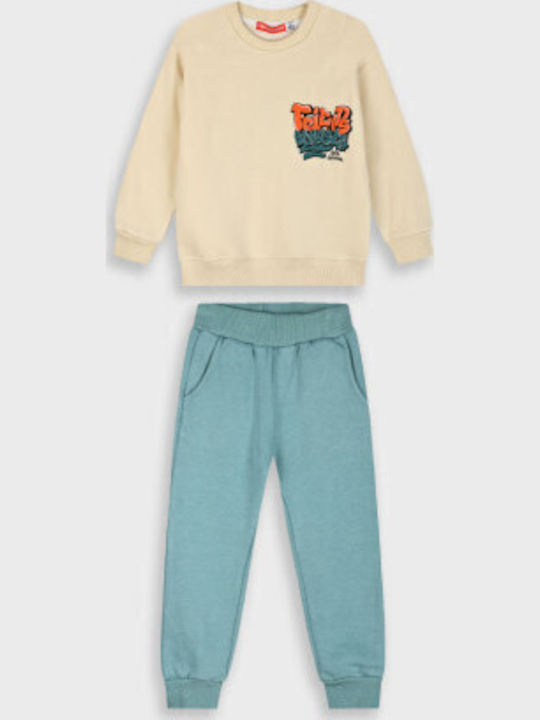 Energiers Kids Sweatpants Set Beige 2 Pieces