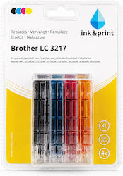 Kompatibles Brother LC3217 Mehrfarbig Packung 4 Stück