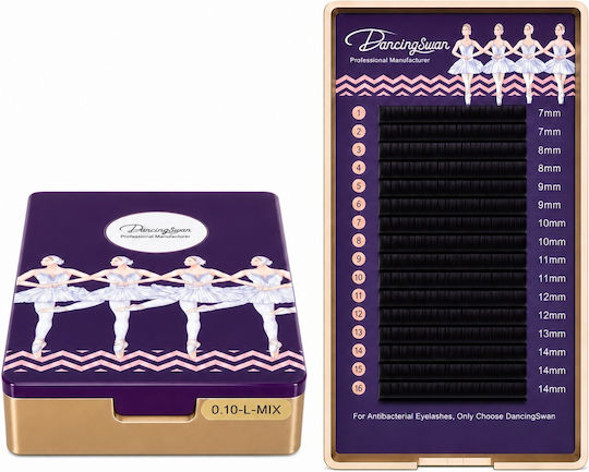 Dancing Swan L Curl 0.10 Mm Mixed 7–14 Mm Individual Lash Extensions