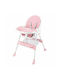 BabyMix Scaun de masă pliabil roz