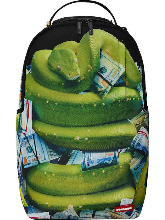Sprayground Snake Eyes Ученическа раница Зелена с Джоб за бутилка