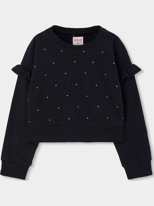 Fleece Bluză pentru copii Neagră Sweatshirt
