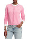 Damen Gestrickte Strickjacke in Rosa Farbe
