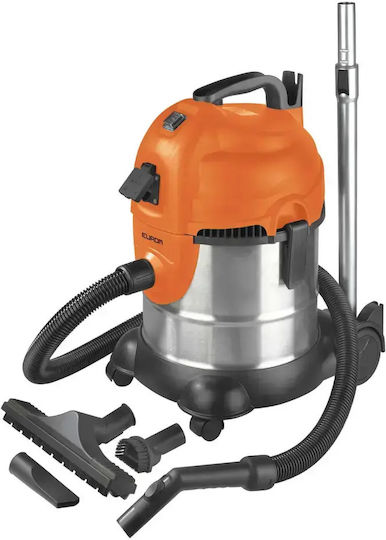 Eurom Aspirator Umed-Uscat 1400W cu Recipient Inoxidabil 20lt Portocaliu