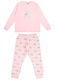 Alouette Kinder-Nachtwäsche Winter Baumwoll Rosa