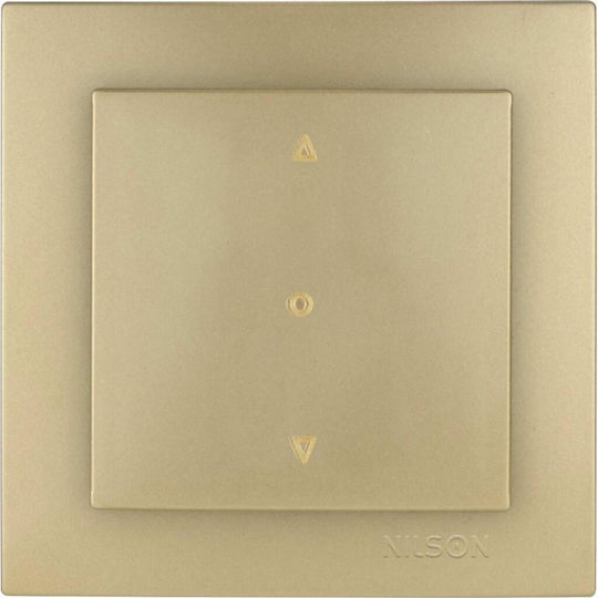 Nilson Recessed Electrical Wall Switch for Rolling Shutters One-Way with Frame